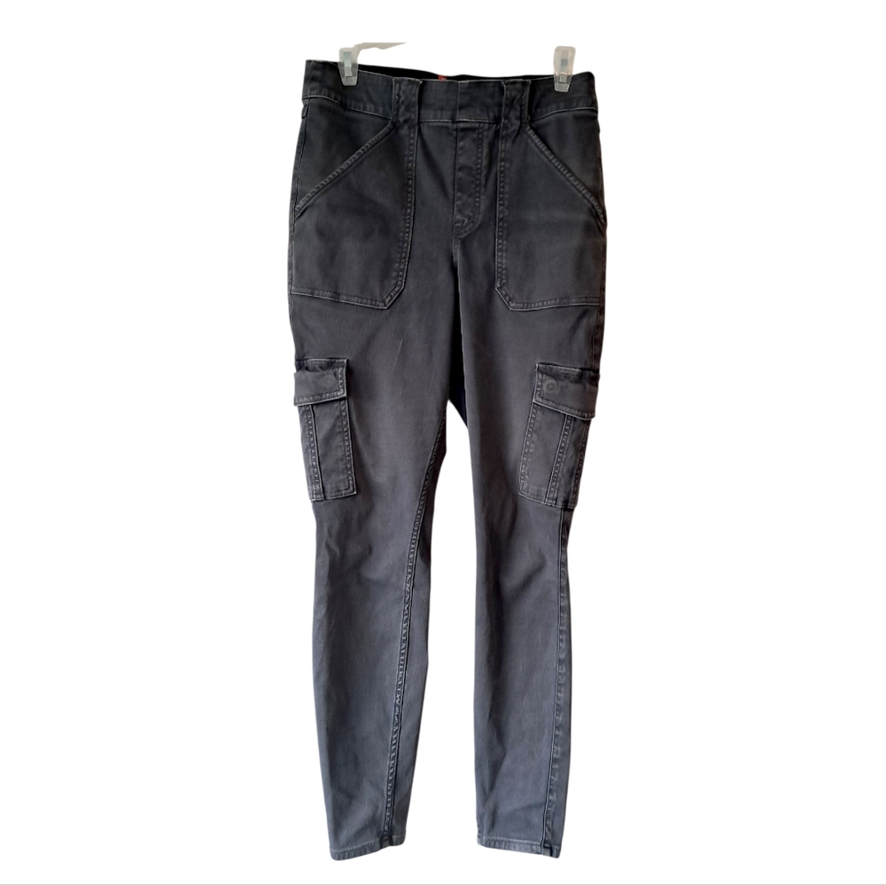 Spanx Stretch Cargo Pants Womens Large Gray Utility Pockets